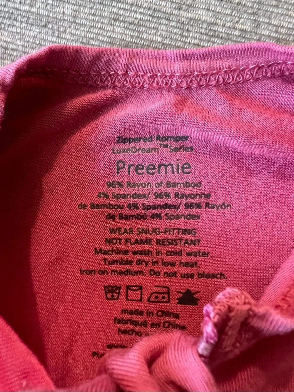 Baby Zip One-Piece in Berry Pink - Unbranded